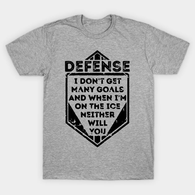 Kids Ice Hockey Funny Defense T-Shirt by Armangedonart